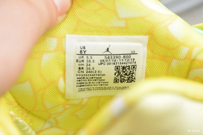 Cheap TBK 543390-800 Air (GS) Jordan Floral 6 Retro Dynamic Yellow 0727